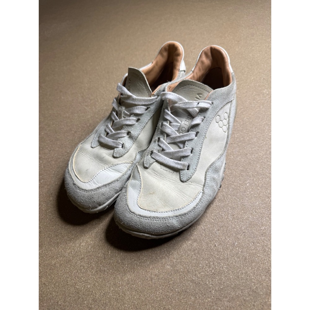 Vivobarefoot Magna Trail Leather Suede Shoes Off White Womens 37 Michelin Sole